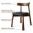 18.11'' H Solid Wood Dining Side Chair with Upholstered Faux Leather Seat