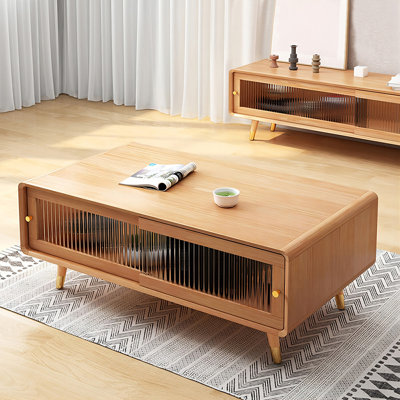Table basse en bois massif et manufacturé