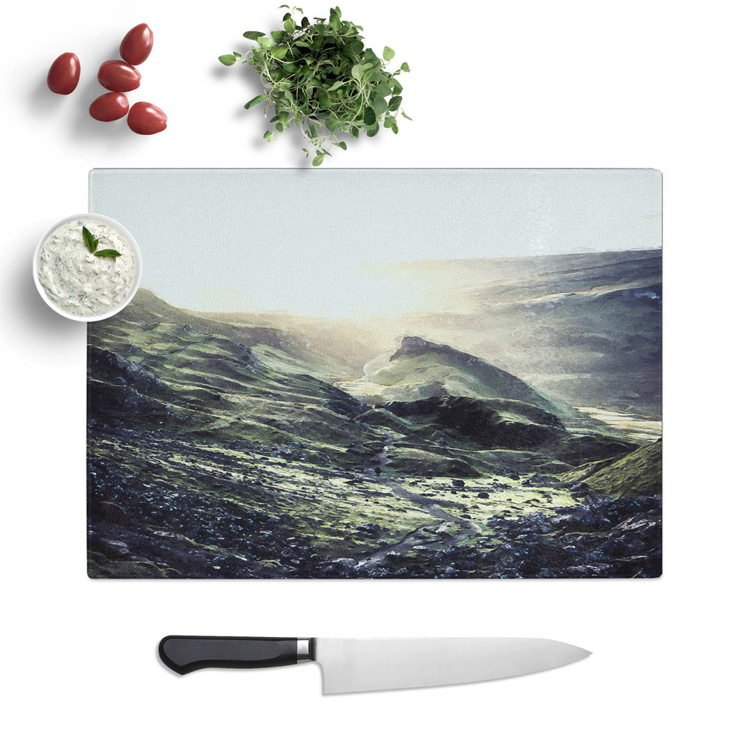 Tempered Glass The Highlands in Scotland in Abstract Chopping Board