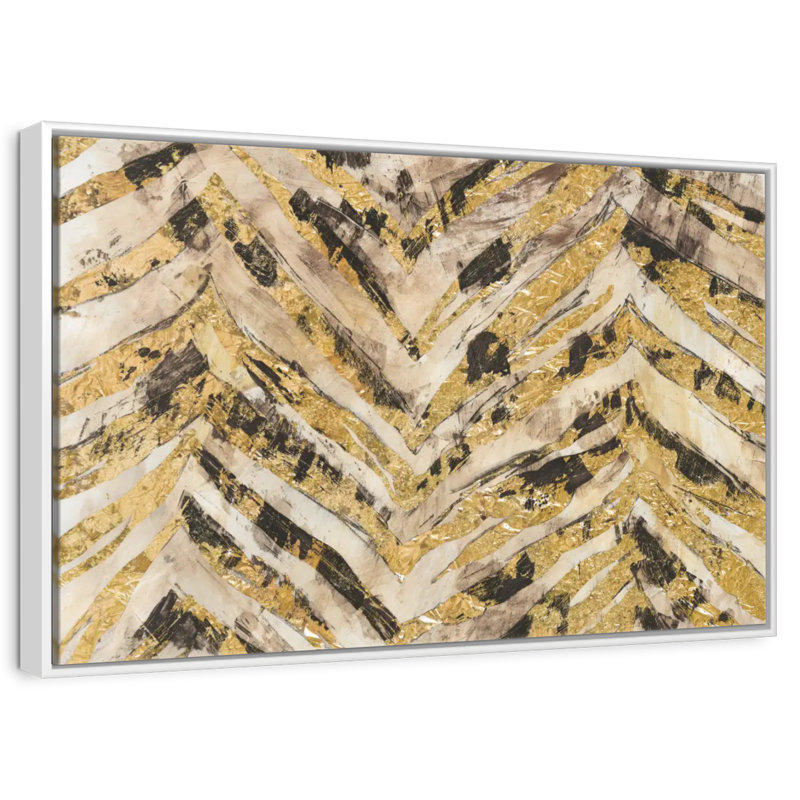 Nouveau zèbre II, Cadre flottant blanc, 31 po x 21 po
