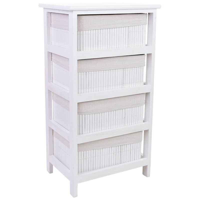 Susana 40cm W 4 - Drawer Chest of Drawers, White