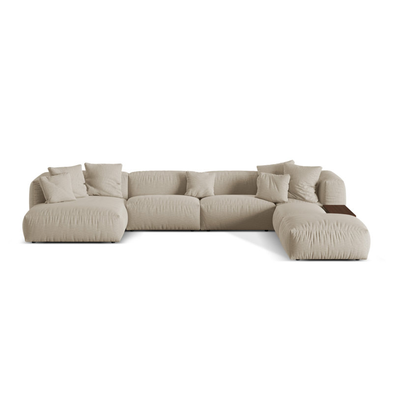 Carce 5 Seater Corner Sofa , Light Beige