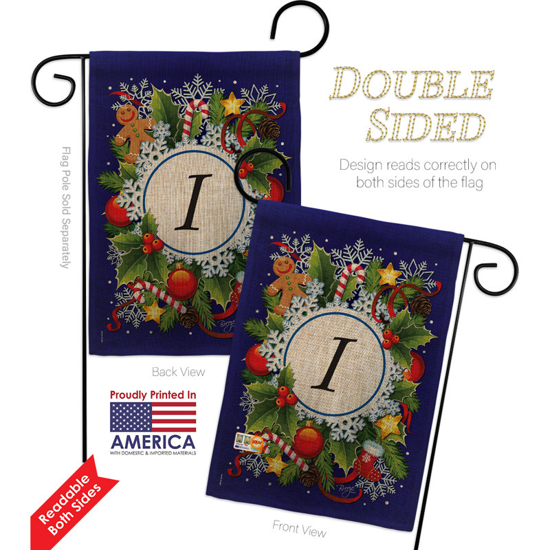 Double Sided 18.5'' H x 13'' W Polyester Garden Flag, I