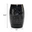Table d'appoint 12,19 po x 18,26 po en mosaïque noire, pour les breuvages et les plantes