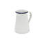 Vase en métal 6 "blanc et bleu
