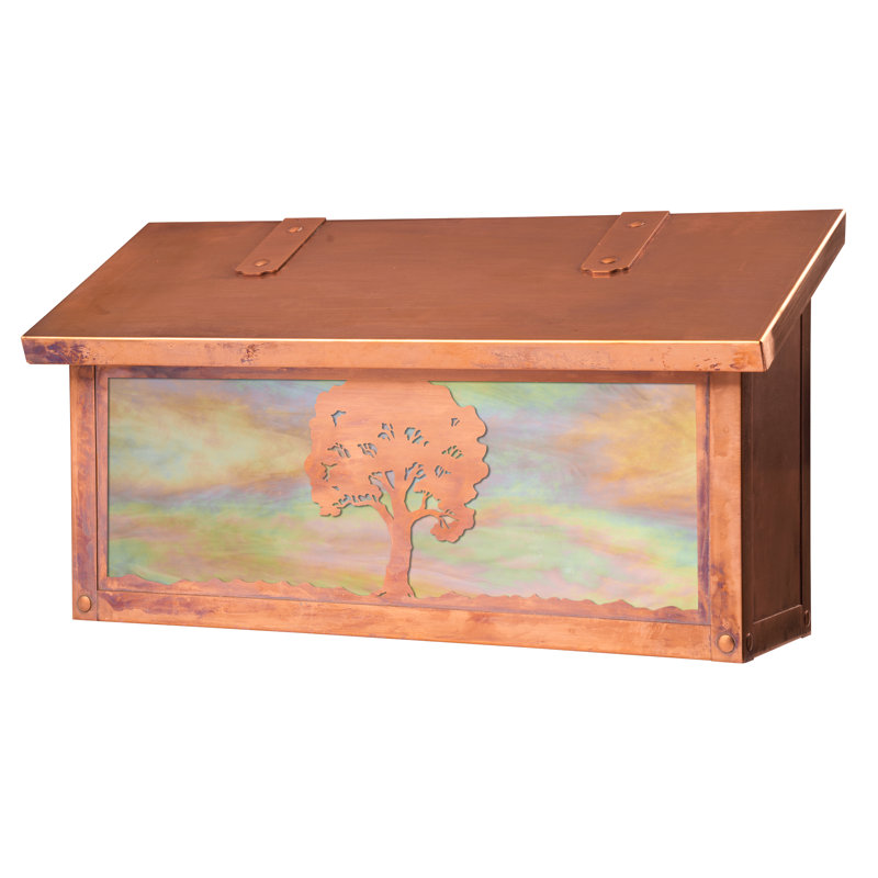 Boîte aux lettres murale chêne tree, Or irisé, Vieux sou