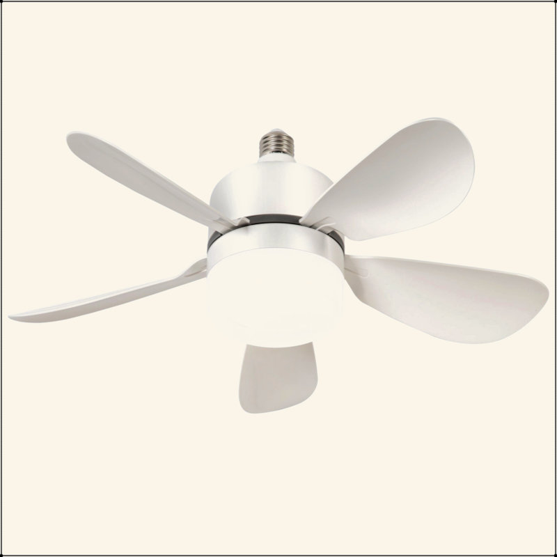Ventilateur de plafond à douille 16 pouces avec ventilateur à vis à distance et moteur à courant continu silencieux 3 vitesses de vent