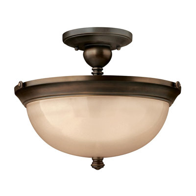 Vancamp Glass Semi Flush Mount