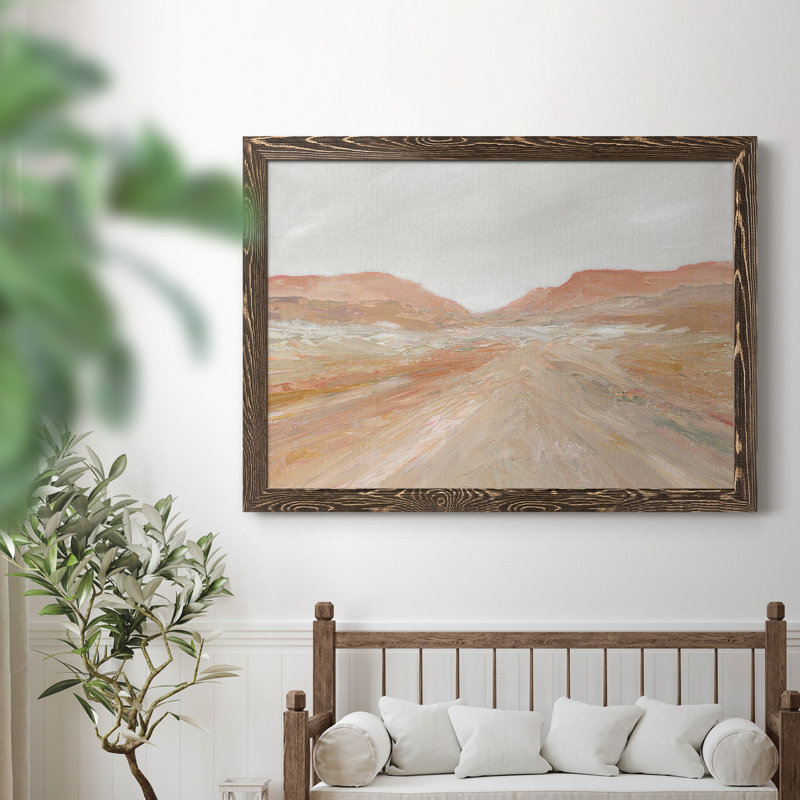 Road to Sedona - Peinture sur toile encadrée, H 31,5 po x l 23,5 po x P 1,5 po, Noyer
