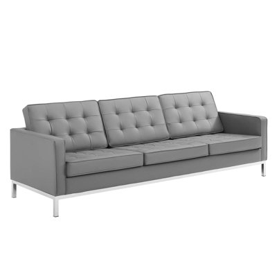 Canapé en cuir capitonné Loft par Modway