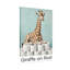 Ensemble de 1 tableau mural sur toile tendue représentant une girafe sur rouleau-1841019112
