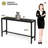 Arboleya Rectangular Metal Outdoor Bar Table with Leveling Knob-597209785-597209734