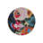Multicolored Rose Patterned Round Woven Base Modern Decorative Carpet-1974576027