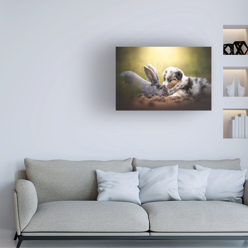 «Natalie Grosse Rabbit Love», art sur toile, H 16 po x l 24 po