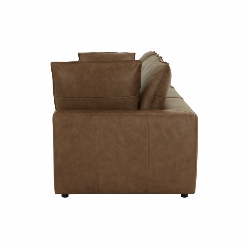 Hadleigh Brown Leather Modular Sofa