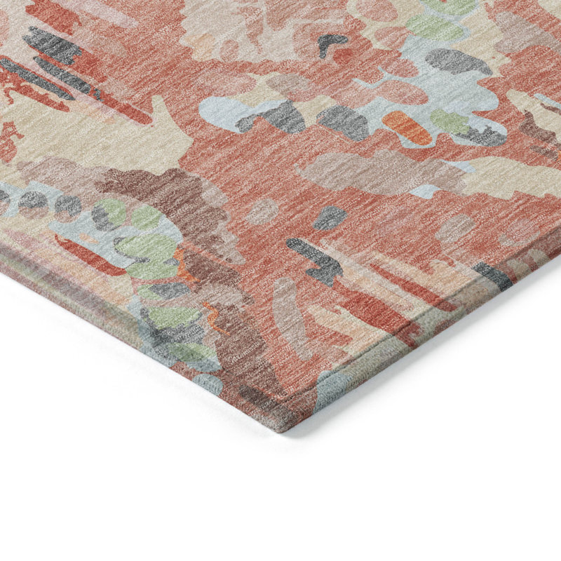 Tapis corail intérieur / extérieur lavable à la machine Christn ACN1328, Tapis de couloir 2 pi 3 po x 7 pi 6 po