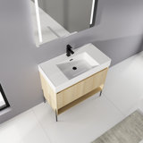 Redditch 35.5275'' Single Bathroom Vanity with Resin Top