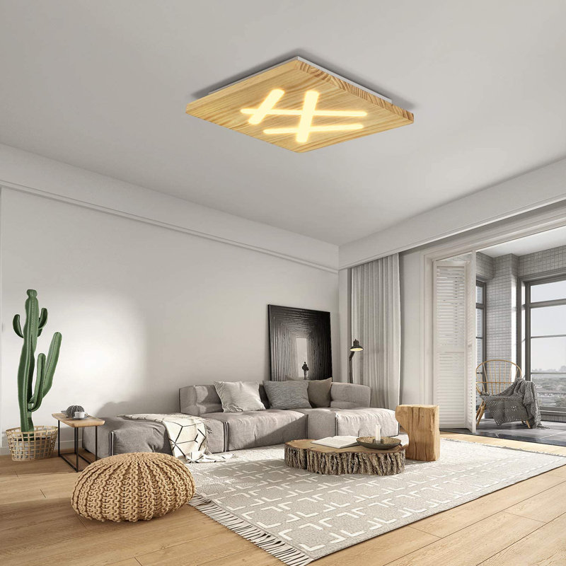 Perspections 1-Light 40cm LED Integrated Semi-Flush Mount