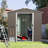 8ft x 4ft Outdoor Metal Storage Shed with Metal foundation,Gray-118170310-118170314