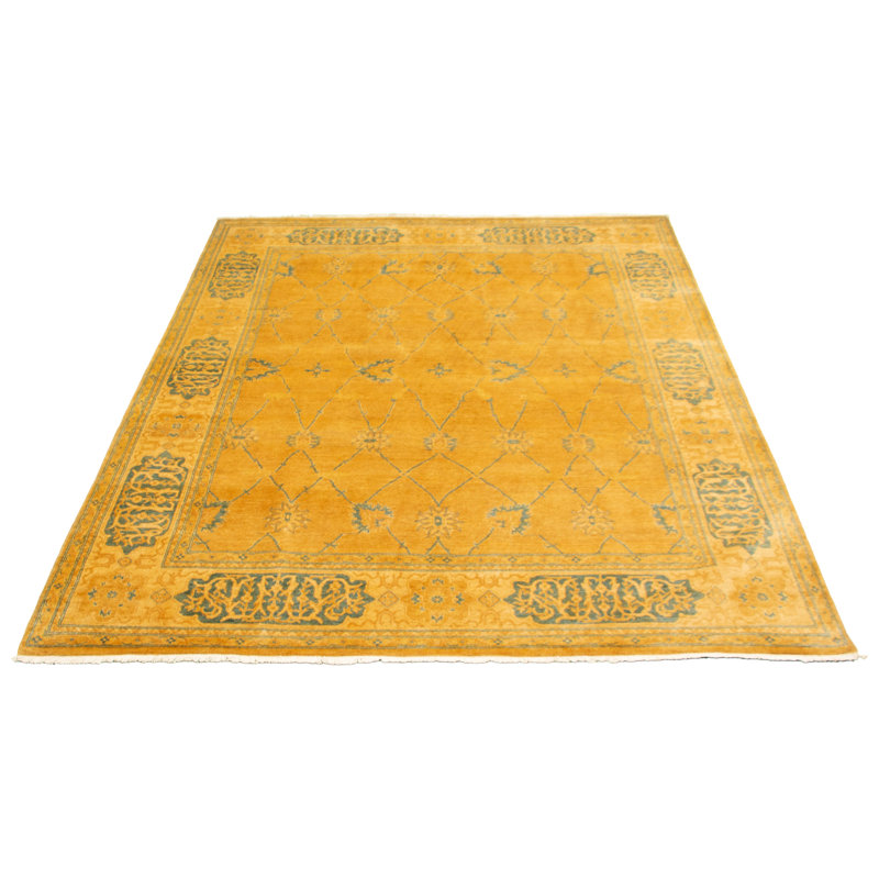 Tapis décoratif de laine noué à la main de conception unique 8 pi 1 po x 9 pi 10 po bumber New Age 18/20 Pak