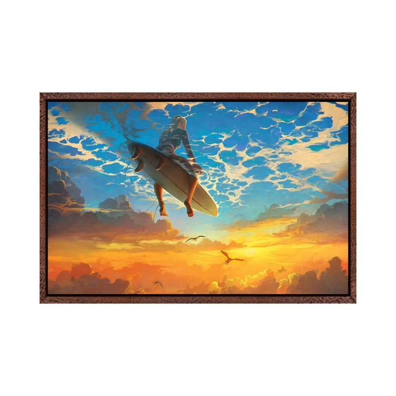Beautiful World by Artem Rhads Chebokha - Print on Canvas, Classic Brown Wood Framed, 66.04cm H x 101.6cm W x 3.81cm D