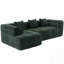 L-Shaped Chenille Sectional Sofa With Deep Seating And Two Side Pockets-1281312152