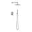 Shower System, Wall Mounted Shower Faucet Set For Bathroom With High Pressure 10" Stainless Steel Rain Shower Head Handheld Shower Set, 2 Way Pressure Balance Shower Valve Kit