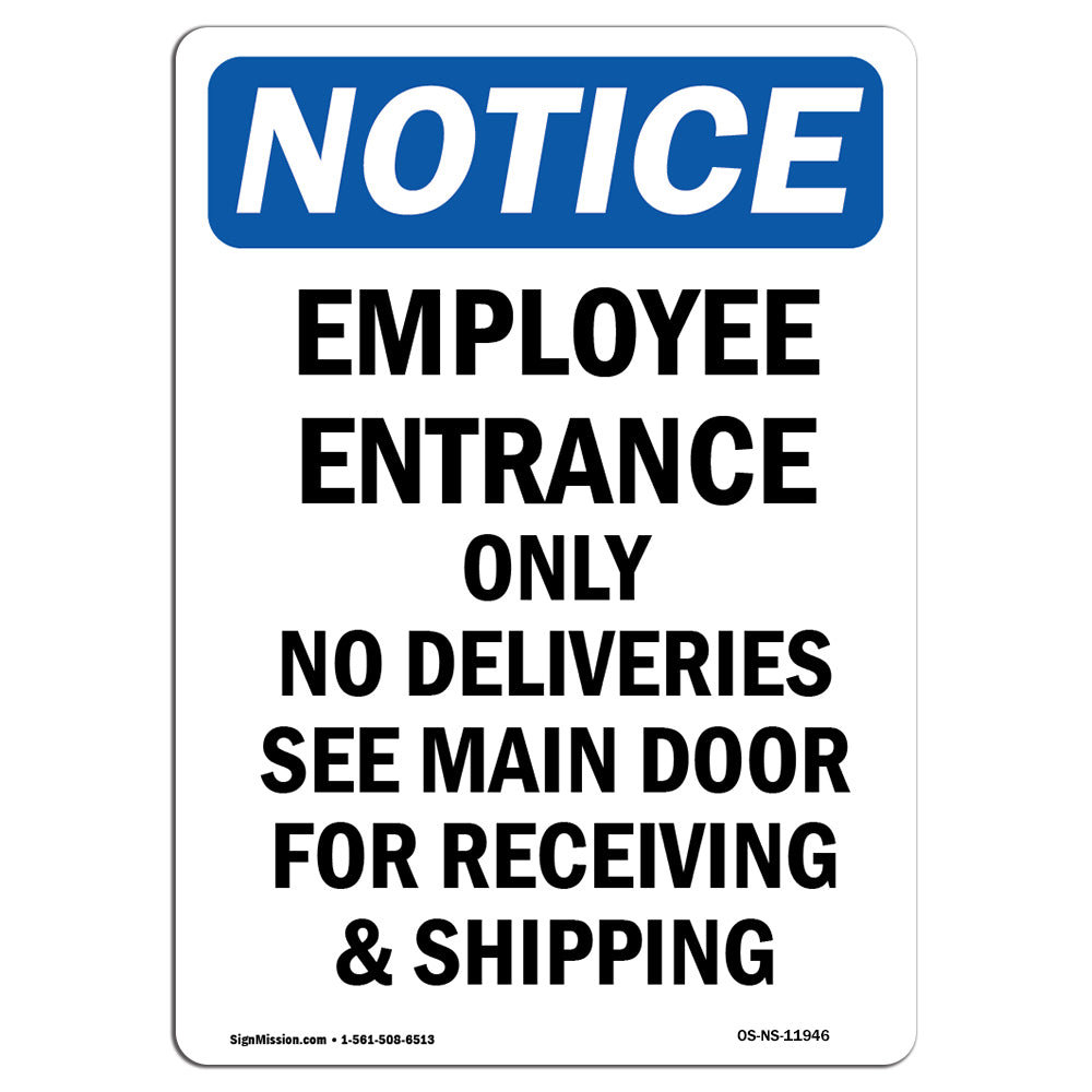 OSHA Notice Signs - No Re-Entry Sign With Symbol | Decal | Protect Your  Business, Construction Site, Warehouse | Made in the USA