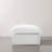 Upholstered Beige Chenille Square Ottoman with Oversized Soft Cushion Top – Fully Compressed, No Assembly Required-1954391192