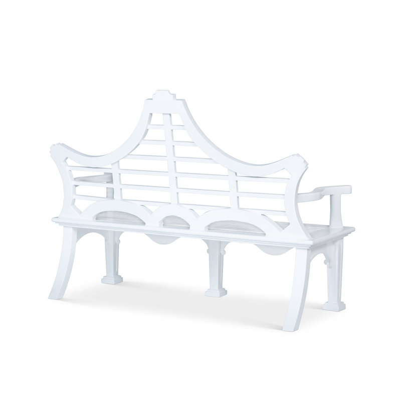Bay Lake Garden Bench, Jet Black, Hydrangea White