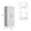 Ensemble de chambre à coucher, armoire et commode 2 pièces White