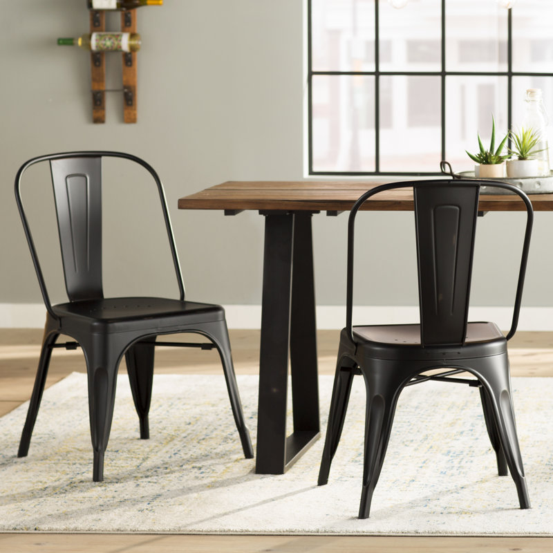 Edmund 17'' H Side Chair, Black