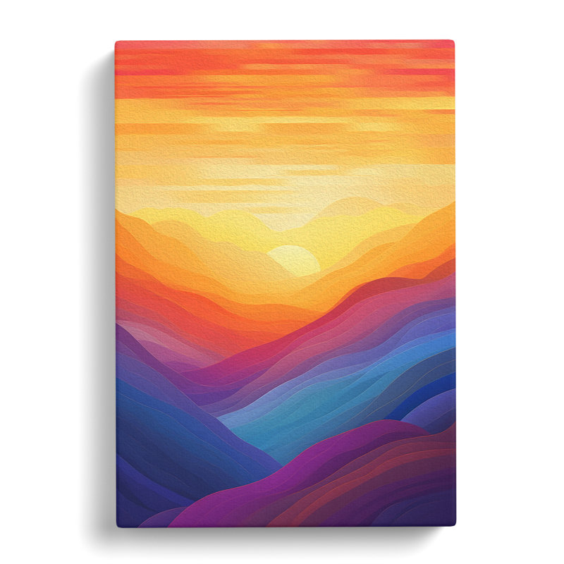 Sunset Colour Field - Print, 50cm H x 35cm W x 3cm D