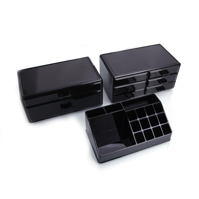 Acrylic Makeup Organiser, Black
