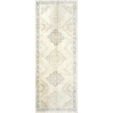 One-of-a-Kind Hand-Knotted 1960s 4'9" x 12'10" Runner Wool Area Rug in Beige/Brown