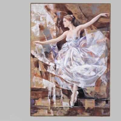 « ballerine i », impression encadrée sur bois