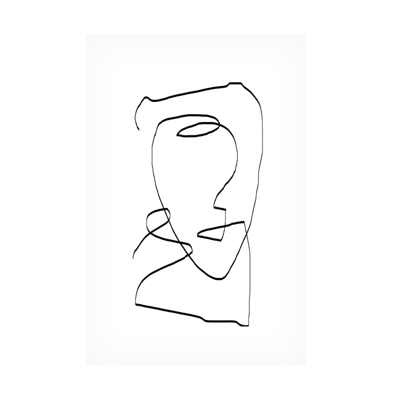THE MIUUS STUDIO Abstract Head No1 Canvas Art, H 47 po x l 30 po x P 2 po