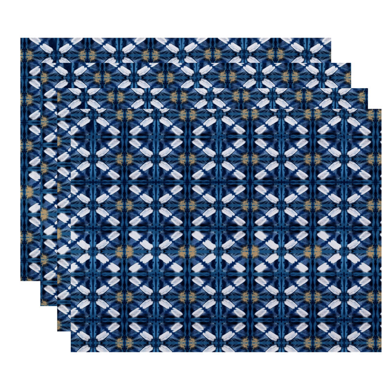 Ensemble de napperons 4 pièces Vietnam, bleu