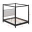 Canopy Bed Frame With Upholstered Headboard, Post-1758710238-1758710239