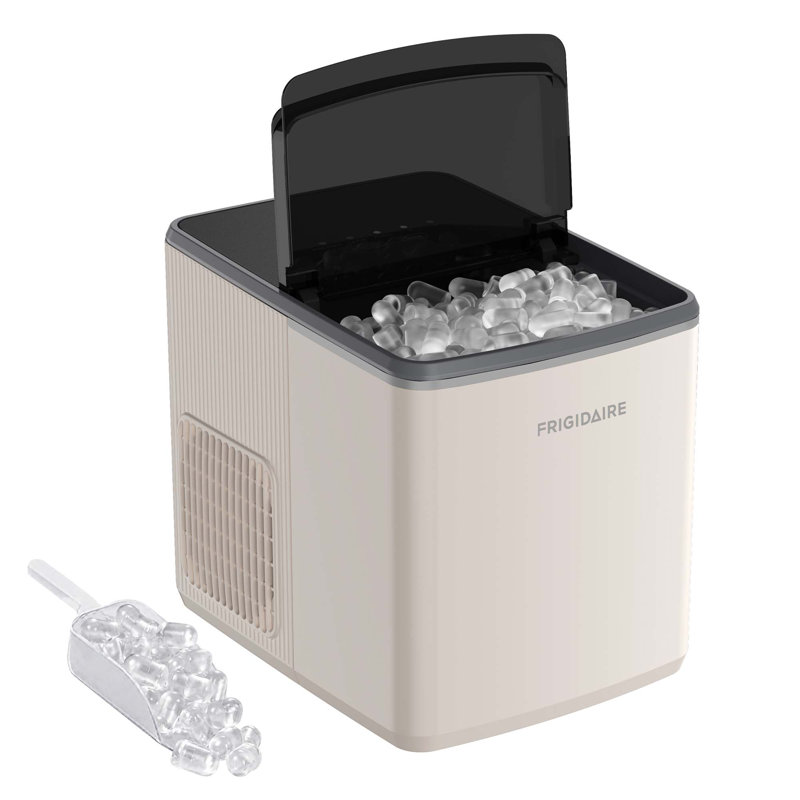 Frigidaire 26 lbs Countertop Ice Maker with Touch Display, Cream, Cream