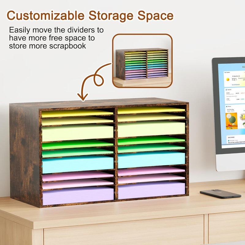 Organisateur de rangement pour papier Scrapbook