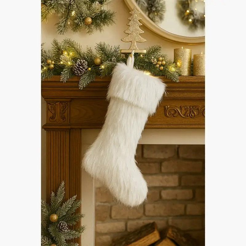 Chaussette de Noël, Blanc