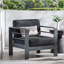 Fauteuil club CAPE CORAL MP1 avec coussins moelleux et structure en aluminium durable pour une utilisation intérieure et extérieure