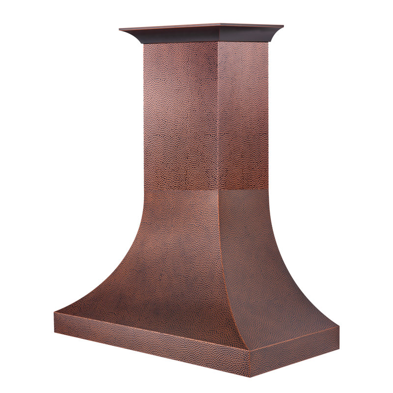 ZLINE 30" Designer Series Fingerprint Resistant Stainless Steel Ducted Wall Range Hood (8632S-30), Hand-Hammered Copper