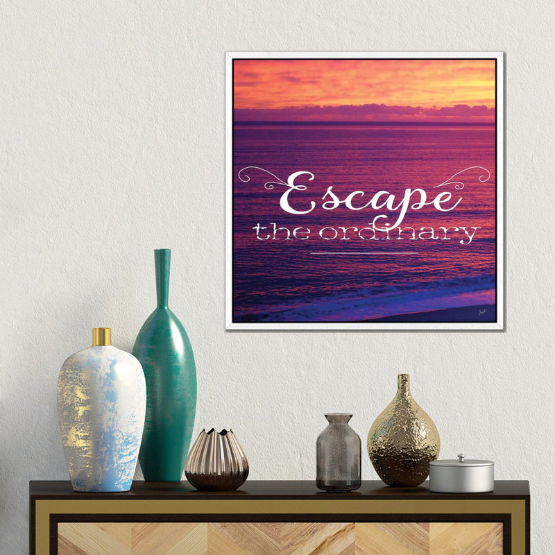 Escape The Ordinary by Andi Metz - Gallery-Wrapped Canvas Giclée on Canvas, 45.72 cm H x 45.72 cm W, White Floater Framed