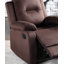 Élégant fauteuil de fauteuil inclinable en microfibre de couleur tourbe à mouvement manuel 1pc-396765147