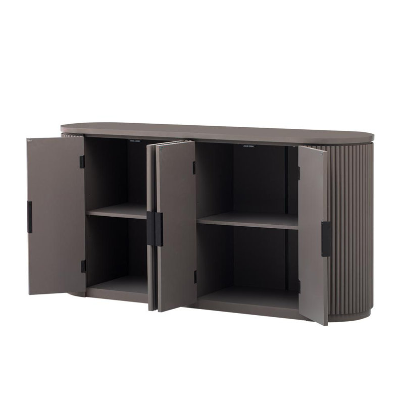 Buffet en bois de 63 po de largeur avec rangement, Brun
