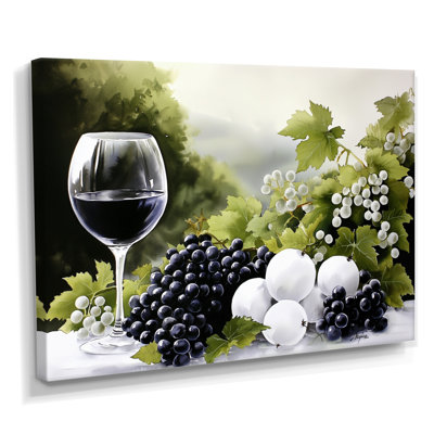 Vineyard Harvest Wine And Grape II - Vineyard Canvas Print