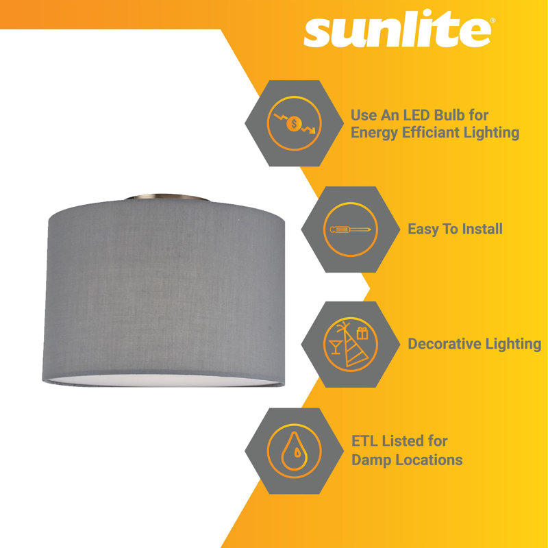 Flush Mount, Gray