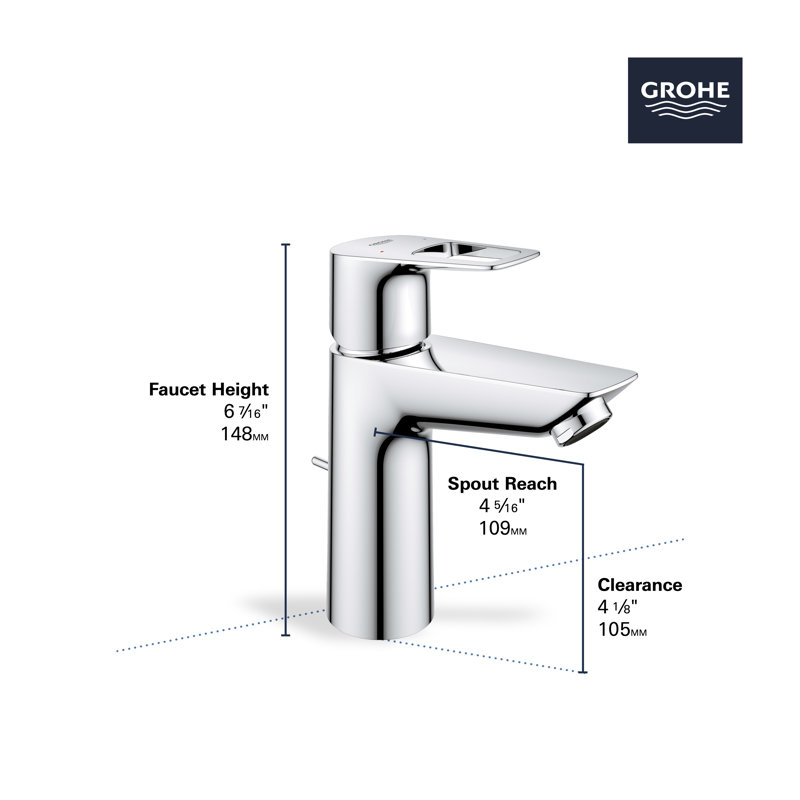 BauLoop Single Hole Bathroom Faucet